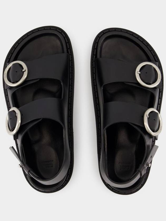 Fussbet Sandals - AMI Paris - Leather - Black - AMI - BALAAN 4