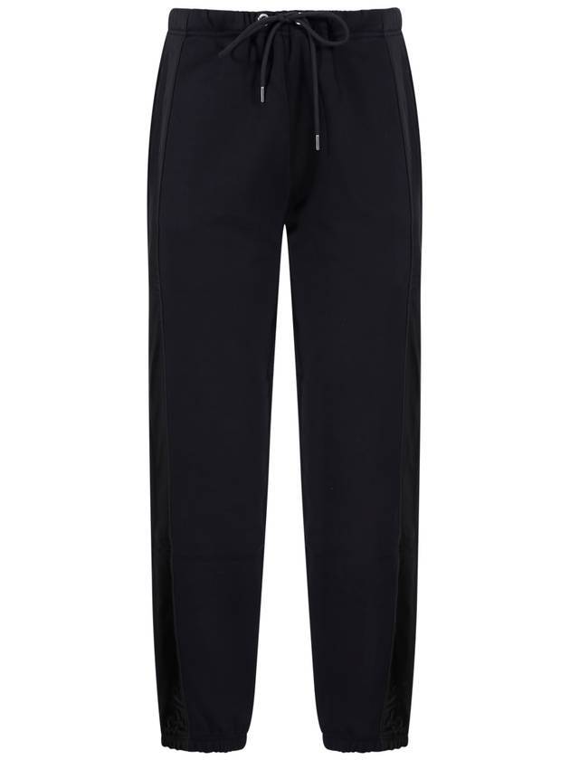 Drawstring Fleece Track Pants Black - MONCLER - BALAAN 1