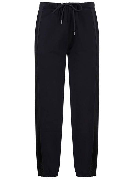 Drawstring Fleece Track Pants Black - MONCLER - BALAAN 1