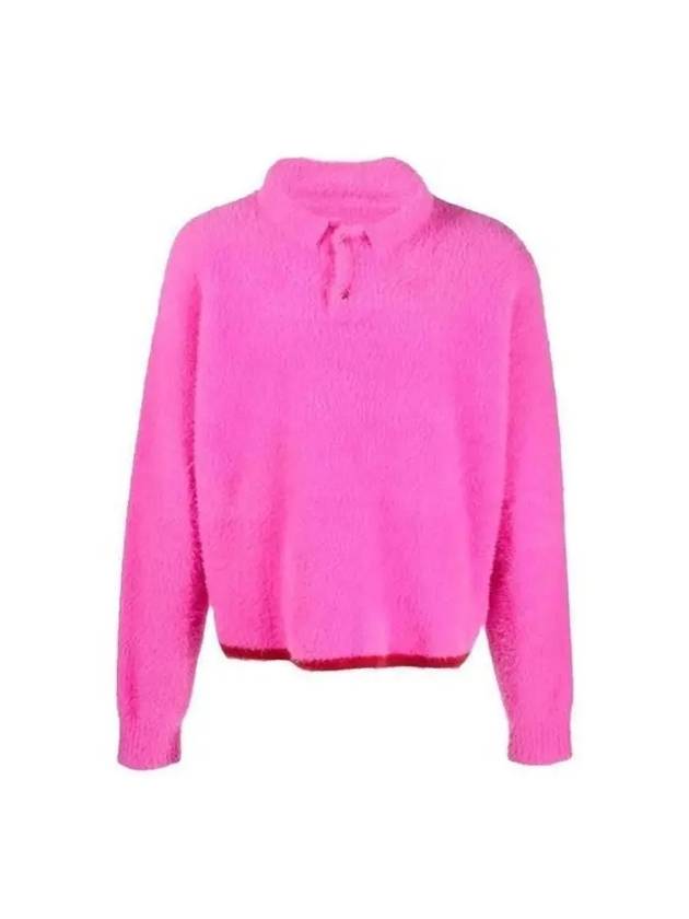 NEVE Fluffy Polo Knit 21H213KN601PINK - JACQUEMUS - BALAAN 1