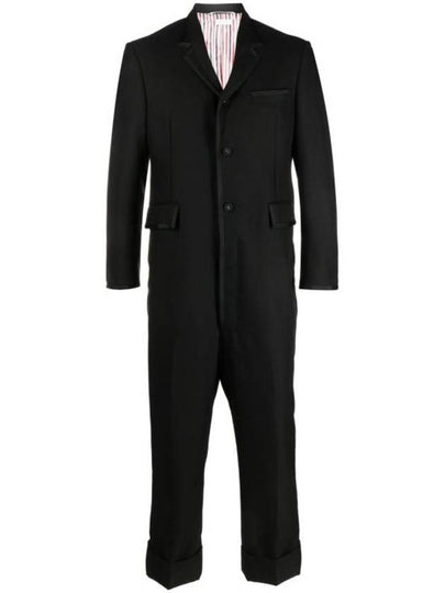 Men's 3 Fly Wool Mohair Tipping Sports Coat Jumpsuit Black - THOM BROWNE - BALAAN 2