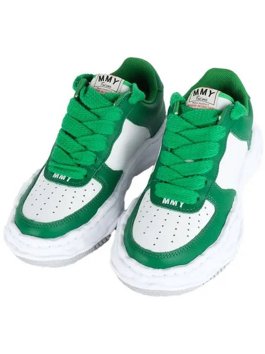 Wayne OG Sole Leather Low Top Sneakers Green White - MAISON MIHARA YASUHIRO - BALAAN 2