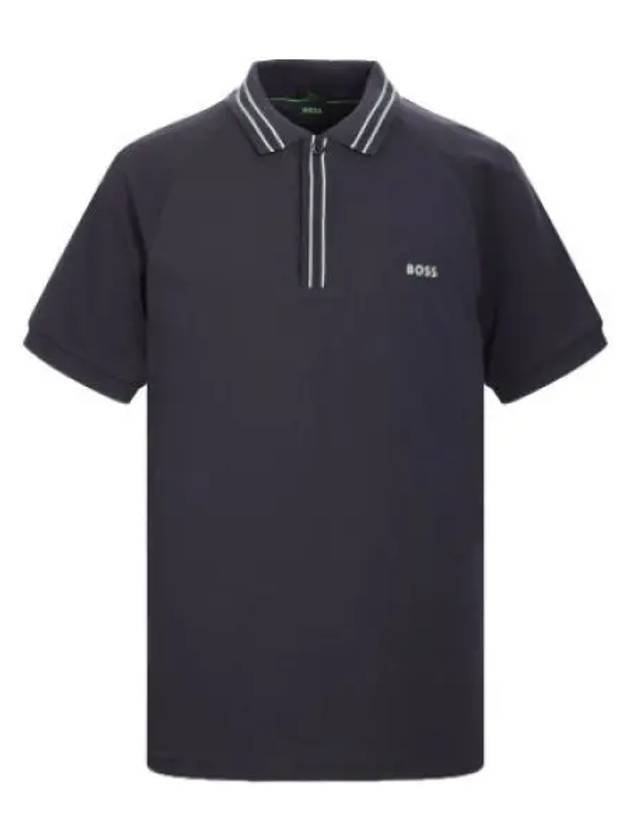 Boss Stretch Short Sleeve Polo Shirt Slim Fit Collar T - HUGO BOSS - BALAAN 1