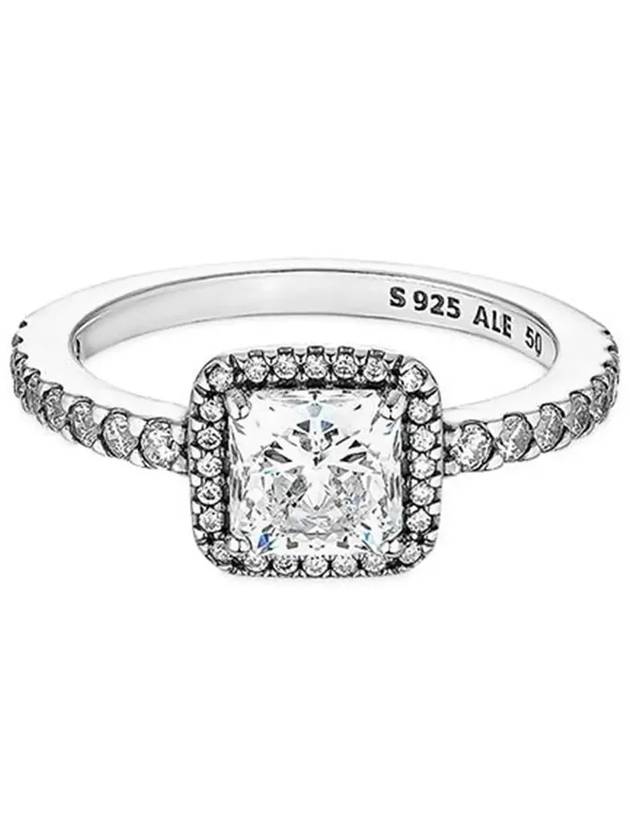 Square Sparkle Halo Ring Silver - PANDORA - BALAAN 4
