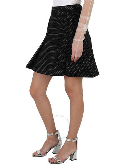 Moschino Black Polka-Dot Tweed Mini Skirt, Brand Size 38 (US Size 4) - MOSCHINO - BALAAN 2