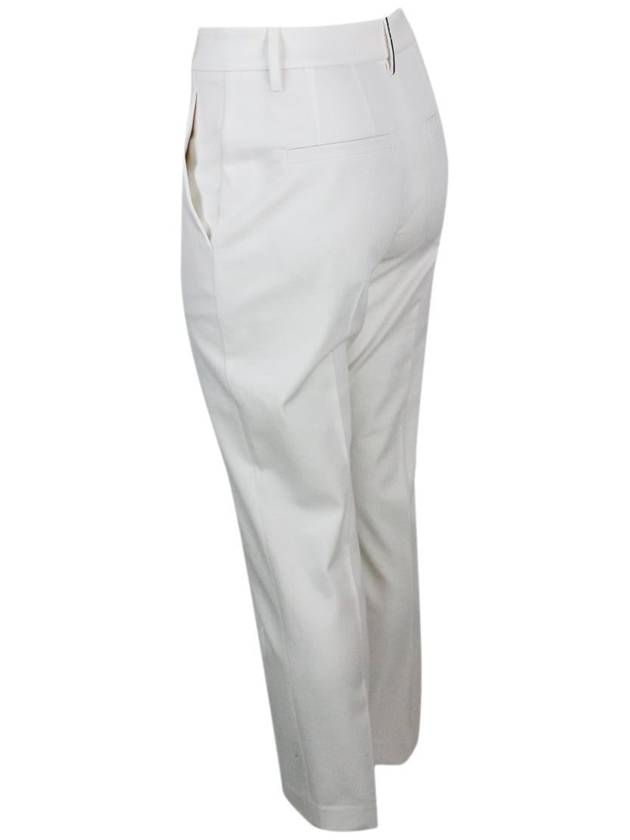 Drill Straight Pants White - BRUNELLO CUCINELLI - BALAAN 3