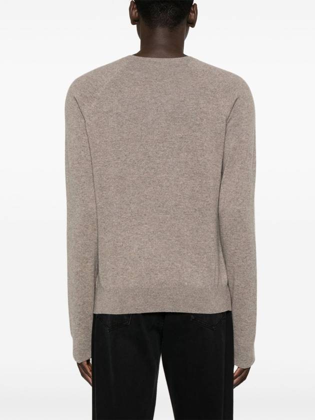 Cassandre crew neck long sleeve knit top beige - SAINT LAURENT - BALAAN 5