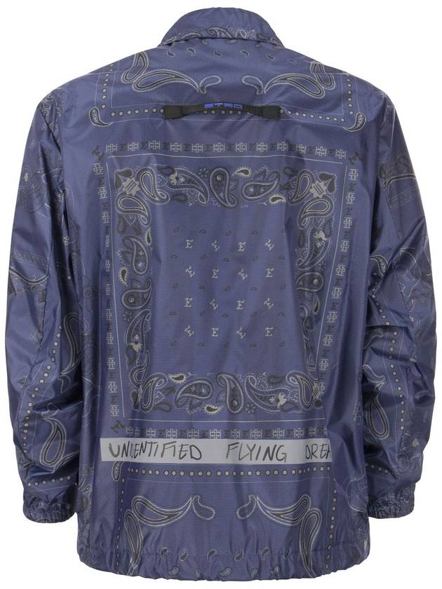 Men's Paisley Bandana Nylon Jacket Navy Blue - ETRO - BALAAN 3