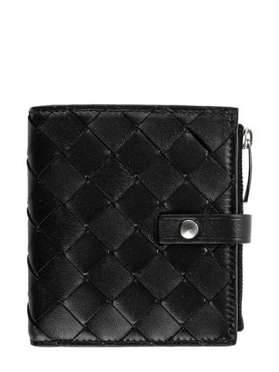 Intrecciato Zipper Half Wallet Black - BOTTEGA VENETA - BALAAN 2