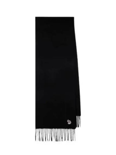 Zebra Logo Patch Wool Muffler Black - PAUL SMITH - BALAAN 2