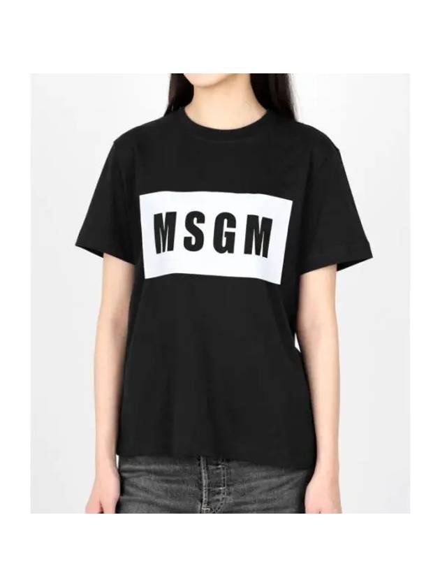 box logo short sleeve t-shirt 3641MDM520 247002 99 - MSGM - BALAAN 1