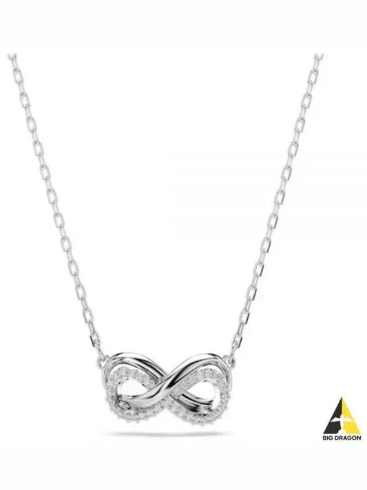 Hyperbola Infinity Rhodium Necklace Silver - SWAROVSKI - BALAAN 2