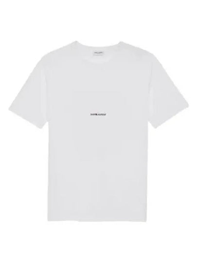 Rive Gauche Short Sleeve T-Shirt White - SAINT LAURENT - BALAAN 2