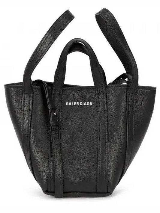 Everyday XS Grained Calfskin Shoulder Tote Bag Black - BALENCIAGA - BALAAN 2