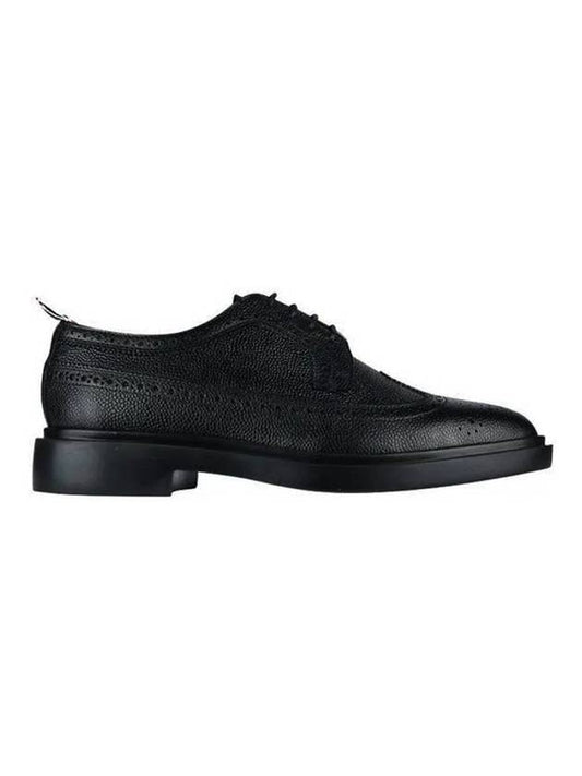 Men's Classic Long Wing Brogue Lace Up Brogue Shoes Black - THOM BROWNE - BALAAN 1