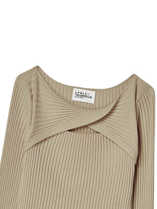 Twist slim ribbed knit Beige - THE GREEN LAB - BALAAN 2