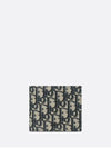 Oblique Jacquard Compact Coin Half Wallet Beige Black - DIOR - BALAAN 2