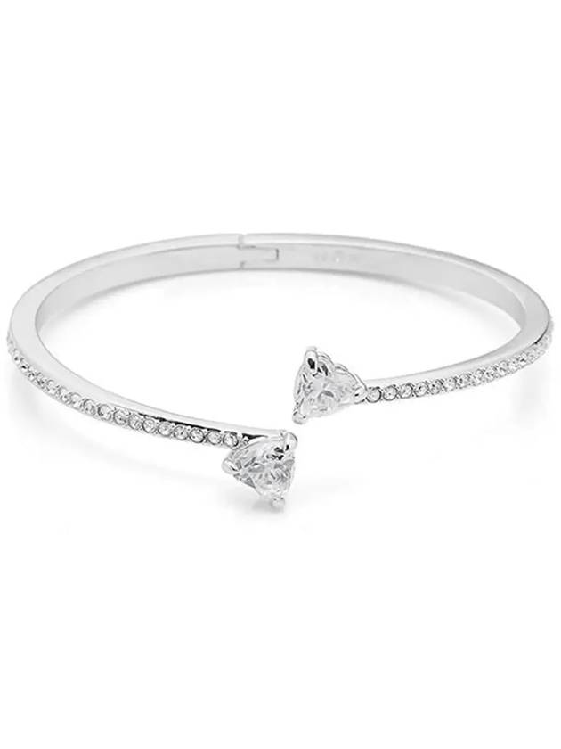 Mesmera Double Heart Crystal Bangle Bracelet Silver - SWAROVSKI - BALAAN 4