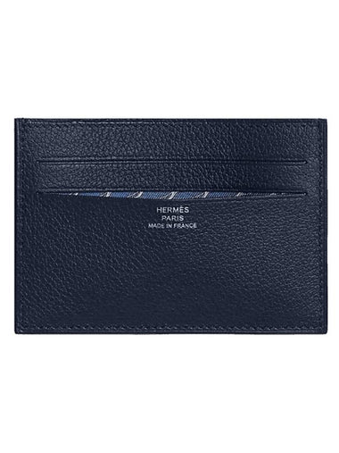 Citizen Twill Card Wallet Navy - HERMES - BALAAN 1