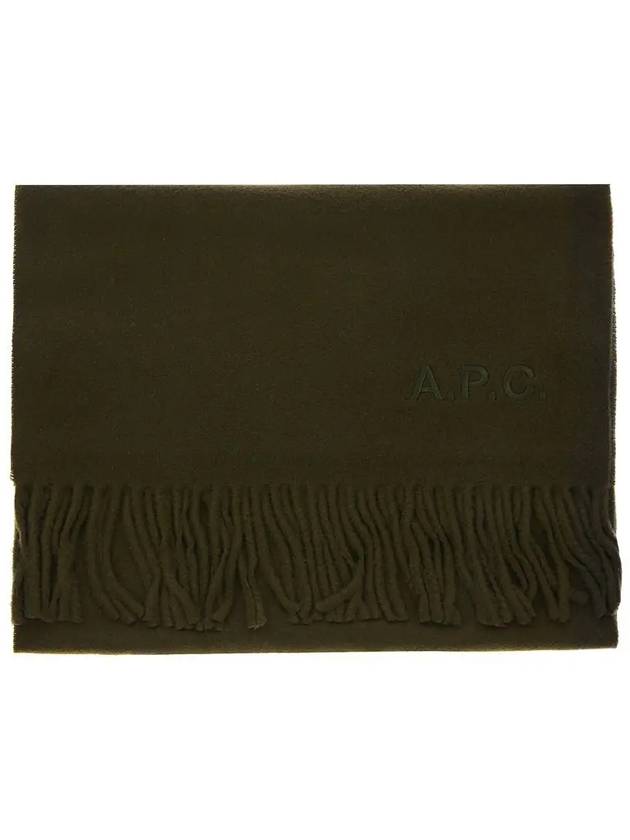 Ambroise Embroidered Muffler Pine Green - A.P.C. - BALAAN 3