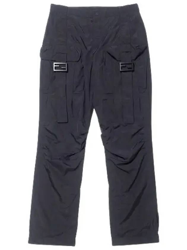 Women's Nylon Cargo Track Pants Black - FENDI - BALAAN 2