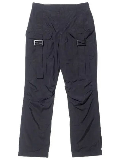 Women's Nylon Cargo Track Pants Black - FENDI - BALAAN 2