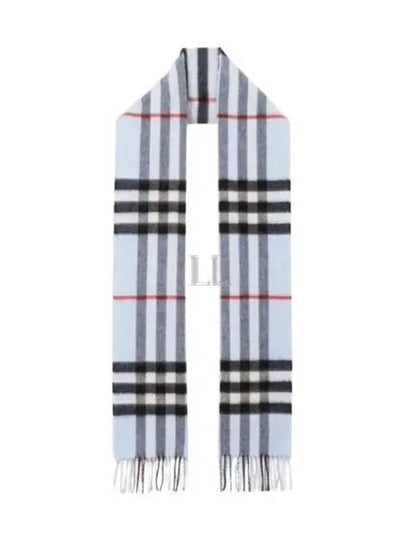 Check Cashmere Scarf Blue - BURBERRY - BALAAN 2