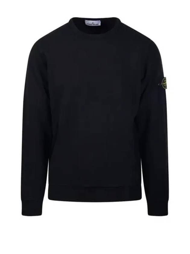 Wappen Patch Crew Neck Cotton Sweatshirt Black - STONE ISLAND - BALAAN 2