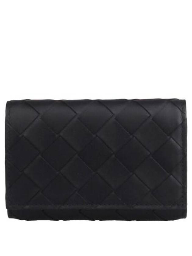 Men's Intrecciato Key Holder Black - BOTTEGA VENETA - BALAAN 1