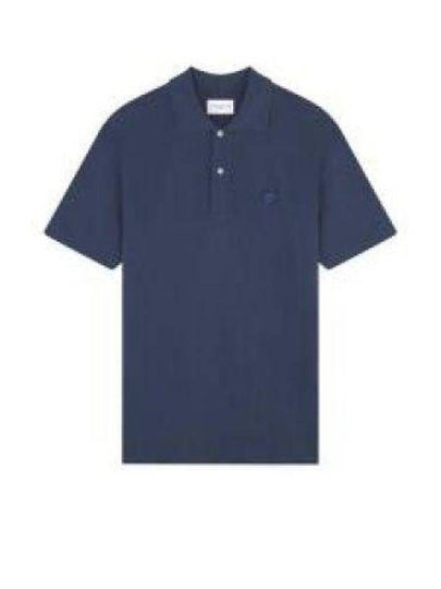 Bold Fox Head Patch Comfort Short Sleeve Polo Shirt Ink Blue - MAISON KITSUNE - BALAAN 2