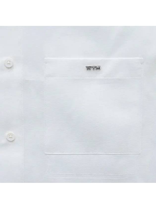 Back Logo Cotton Long Sleeve Shirt White - WOOYOUNGMI - BALAAN 9