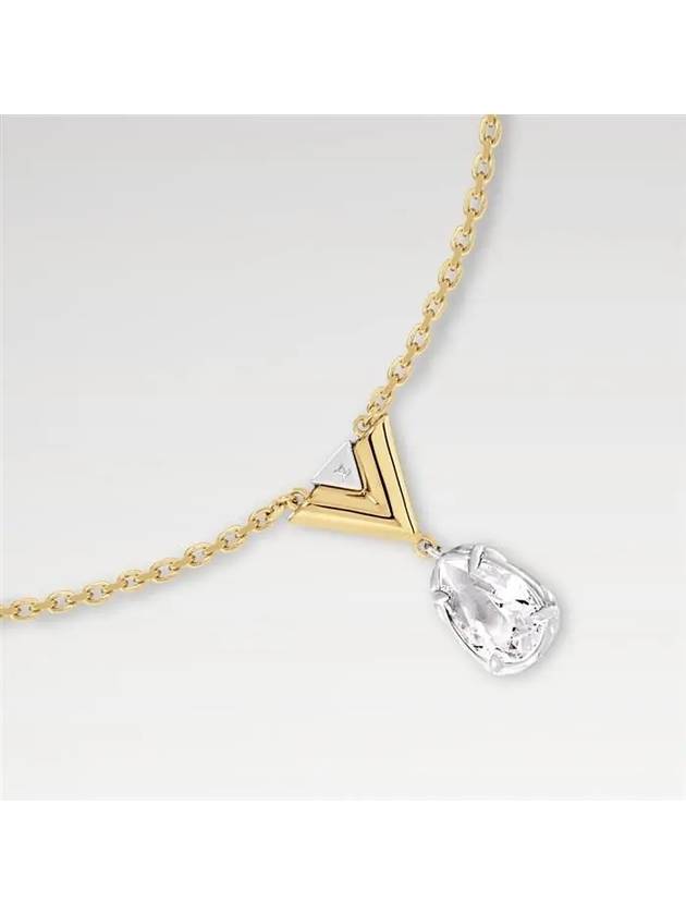 V For Vuitton Necklace Gold - LOUIS VUITTON - BALAAN 3