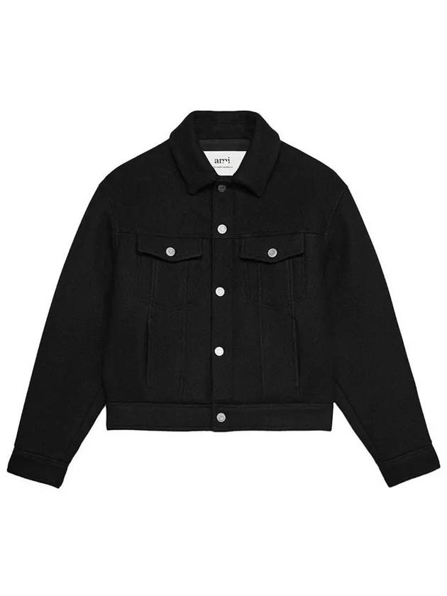 Boxy Jacket Black - AMI - BALAAN 2