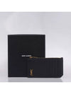 Tiny Fragment Zipper Card Wallet Black - SAINT LAURENT - BALAAN.