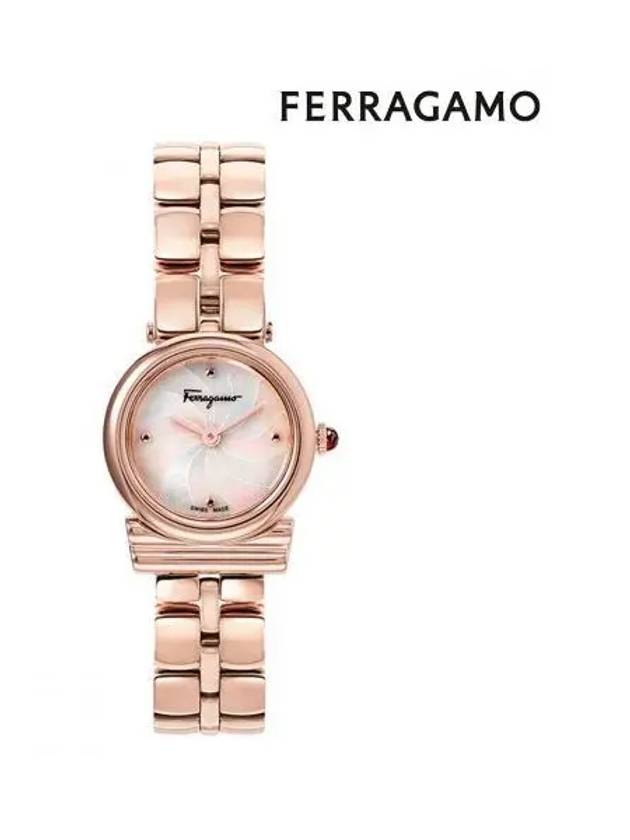 Women's Gancini Metal Watch Rose Gold - SALVATORE FERRAGAMO - BALAAN 2