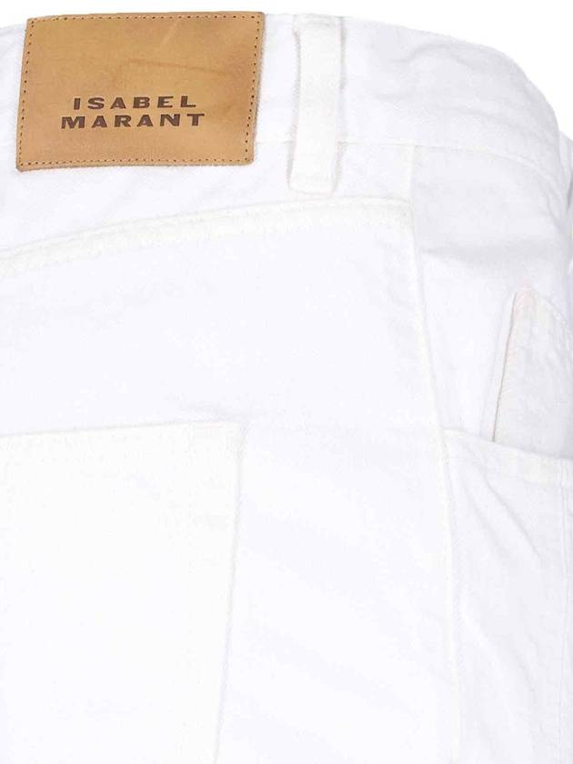 Denim Straight Pants PA0047FA A1H23I20WH WHITE - ISABEL MARANT - BALAAN 6