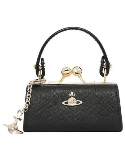 ORB Charm Leather Shoulder Bag Black - VIVIENNE WESTWOOD - BALAAN 2