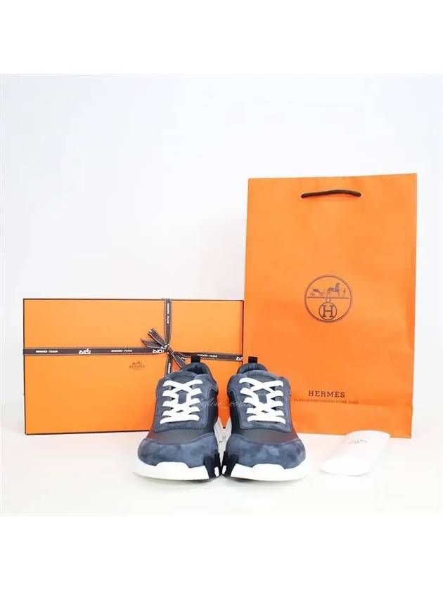 Bouncing Low Top Sneakers Blue - HERMES - BALAAN 10