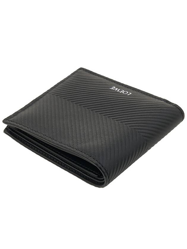 Texture Classic Calfskin Bifold Half Wallet Black - LOEWE - BALAAN 5