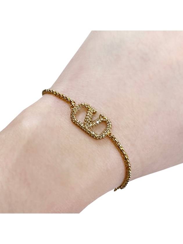 V Logo Bracelet Gold - VALENTINO - BALAAN 2