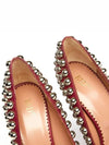 red studded stiletto heel burgundy - VALENTINO - BALAAN 6