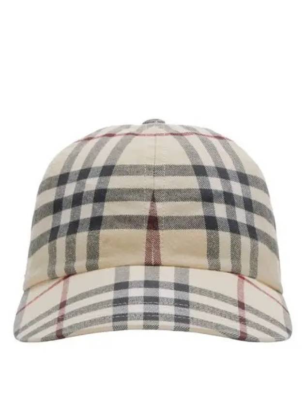 Check Pattern Cotton Ball Cap Beige - BURBERRY - BALAAN 2