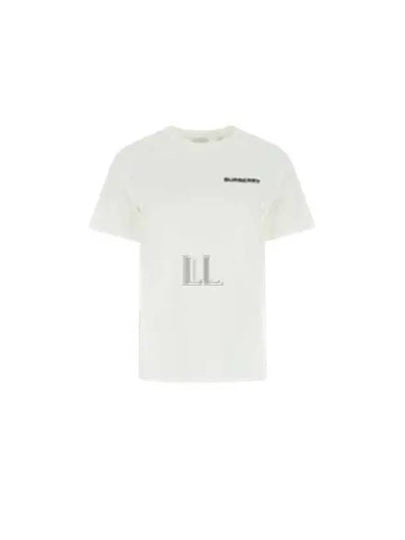 Cotton Logo Short Sleeve T-Shirt White - BURBERRY - BALAAN 2