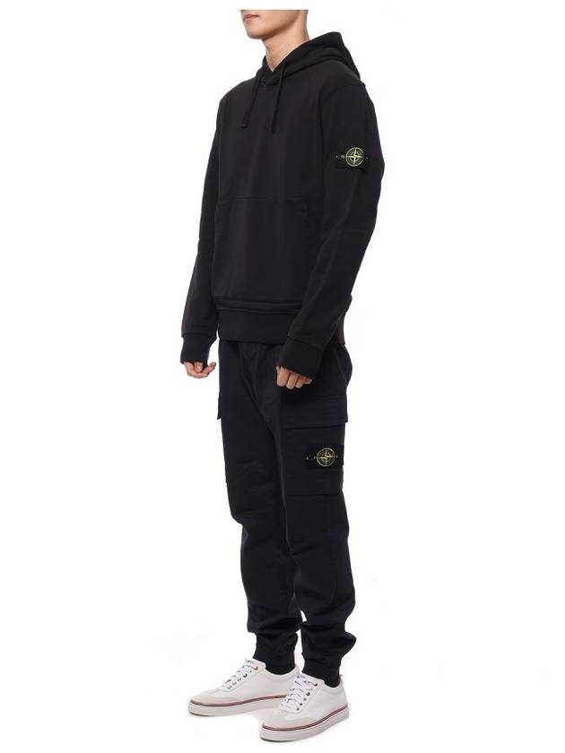 Stretch Cotton Wool Satin Cargo Straight Pants Navy - STONE ISLAND - BALAAN 3