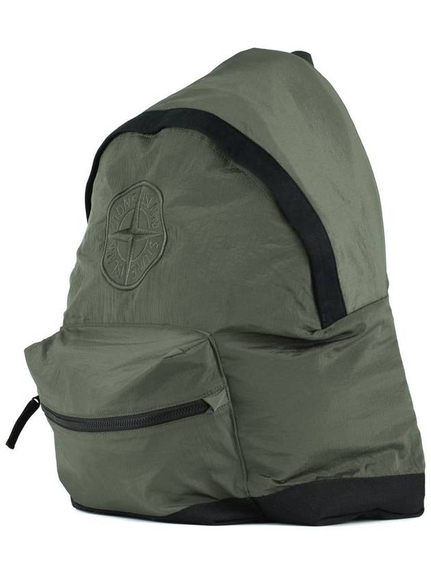 Compass Logo Nylon Backpack Green - STONE ISLAND - BALAAN 4