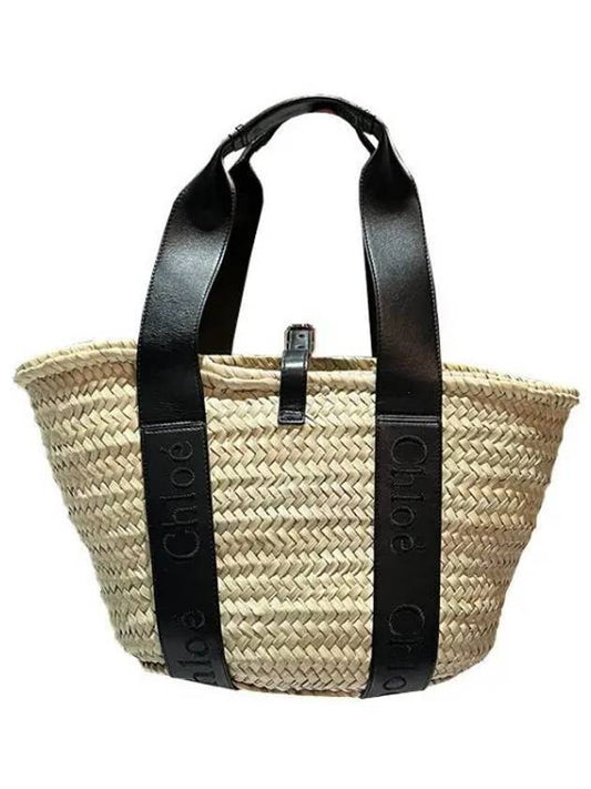 SENSE Hand Braided Raffia Basket Tote Bag Mi 29325401 1095840 - CHLOE - BALAAN 1