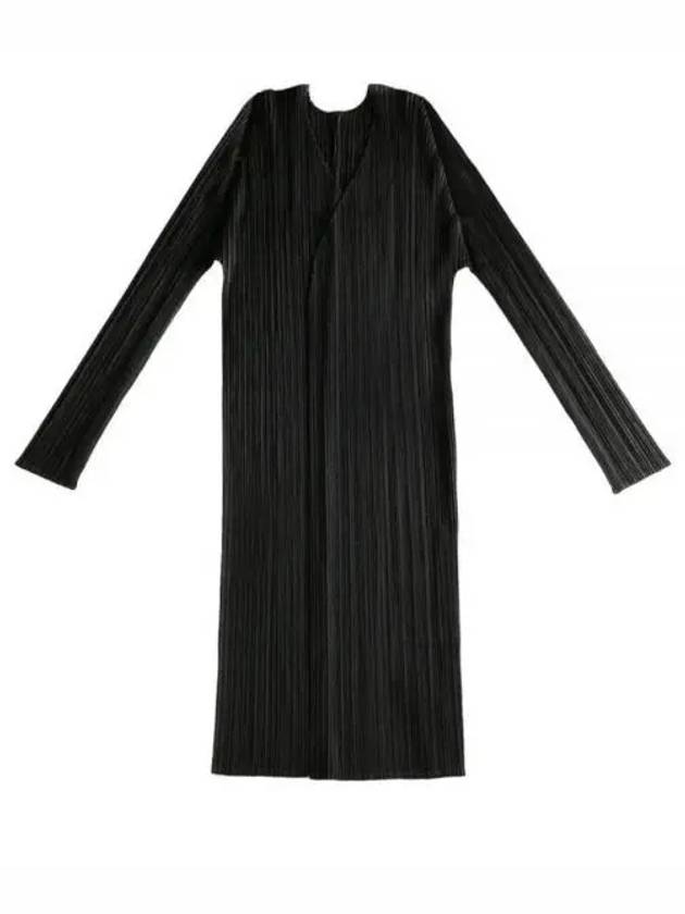 Pleats Open Cardigan Black - ISSEY MIYAKE - BALAAN 2