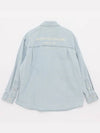 Back Logo Denim Cotton Long Sleeve Shirt Blue - WOOYOUNGMI - BALAAN 2