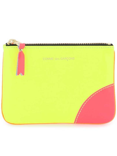 Super Fluo Zipper Coin Purse Yellow Light Orange - COMME DES GARCONS WALLET - BALAAN 2