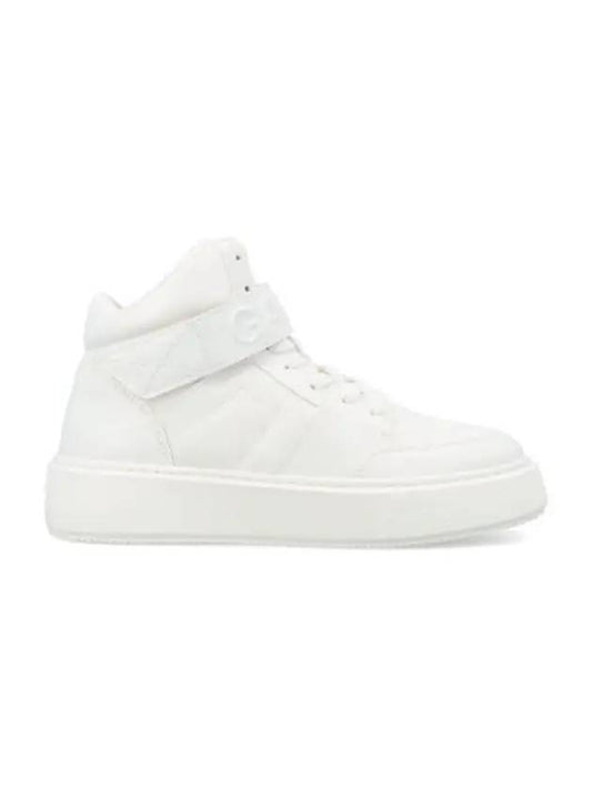 Sporty Mix Logo High Top Sneakers White - GANNI - BALAAN 1